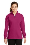 Sport-Tek LST253 Ladies 1/4-Zip Sweatshirt Front Thumbnail