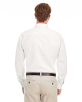 harriton m581t men's  tall foundation 100% cotton long-sleeve twill shirt with teflon™ Back Thumbnail