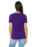 Bella + Canvas 6405 Ladies' Relaxed Jersey V-Neck T-Shirt Back Thumbnail