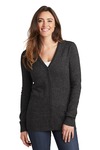 port authority lsw415 ladies marled cardigan sweater Front Thumbnail