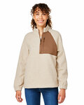 north end ne713w ladies' aura sweater fleece quarter-zip Front Thumbnail