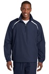 sport-tek jst75 1/2-zip wind shirt Front Thumbnail