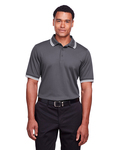 devon & jones dg20c men's crownlux performance™ plaited tipped polo Front Thumbnail