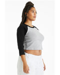 Bella + Canvas 1200 Ladies' Micro Ribbed 3/4 Raglan Baby Tee Side Thumbnail