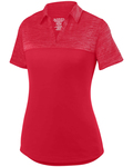 Augusta Sportswear 5413 Ladies Shadow Tonal Heather Polo Front Thumbnail