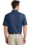 Port & Company SP11 Short Sleeve Value Denim Shirt Back Thumbnail