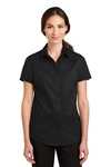 port authority l664 ladies short sleeve superpro ™ twill shirt Front Thumbnail