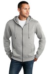 district dt1103 perfect weight ® fleece full-zip hoodie Front Thumbnail