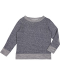 rabbit skins rs3379 toddler harborside melange french terry crewneck with elbow patches Front Thumbnail