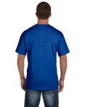 fruit of the loom 3931p adult 5 oz. hd cotton™ pocket t-shirt Back Thumbnail