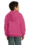 port & company pc90yzh youth core fleece full-zip hooded sweatshirt Back Thumbnail