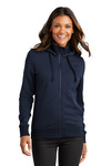 Port Authority L814 Ladies Smooth Fleece Hooded Jacket Front Thumbnail