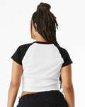 bella + canvas 1201 ladies' micro ribbed raglan baby tee Back Thumbnail