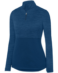 Augusta Sportswear 2909 Ladies Shadow Tonal Heather 1/4 Zip Pullover Front Thumbnail