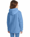 Hanes P473 Youth 7.8 oz. EcoSmart® 50/50 Pullover Hooded Sweatshirt Back Thumbnail