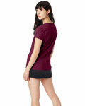 Hanes S04V Ladies' Perfect-T V-Neck T-Shirt Back Thumbnail