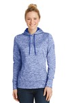 sport-tek lst225 ladies posicharge ® electric heather fleece hooded pullover Front Thumbnail