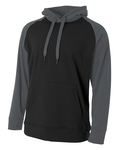 a4 n4234 men's color block tech fleece hoodie Front Thumbnail