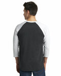 Next Level 6051 Unisex Tri-Blend 3/4-Sleeve Raglan T-Shirt Back Thumbnail