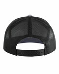 pacific headwear p710 heather 6-panel arch trucker snapback cap Back Thumbnail