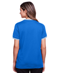 Devon & Jones DG20CW Ladies' CrownLux Performance™ Plaited Tipped V-Neck Polo Back Thumbnail