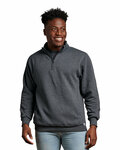 russell athletic 1z4hbm dri power® quarter-zip cadet collar sweatshirt Front Thumbnail