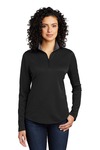 port authority lk584 ladies silk touch ™ performance 1/4-zip Front Thumbnail