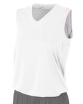 a4 nw2340 ladies' moisture management v neck muscle shirt Front Thumbnail
