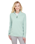Devon & Jones DG480W CrownLux Performance™ Ladies' Clubhouse Micro-Stripe Quarter-Zip Side Thumbnail