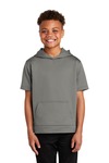 Sport-Tek YST251 Youth Sport-Wick ® Fleece Short Sleeve Hooded Pullover Front Thumbnail