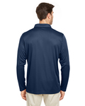 team 365 tt51l men's zone performance long sleeve polo Back Thumbnail