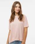mv sport w23711 women's french terry short sleeve crewneck pullover Front Thumbnail