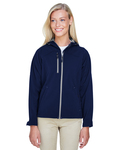 north end 78166 ladies' prospect two-layer fleece bonded soft shell hooded jacket Front Thumbnail