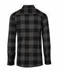 Burnside B8210 Men's Plaid Flannel Shirt Back Thumbnail