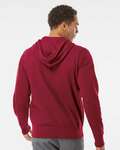 independent trading co. afx90unz unisex lightweight full-zip hooded sweatshirt Back Thumbnail