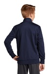 sport-tek yst94 youth tricot track jacket Back Thumbnail