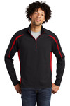Sport-Tek ST851 Sport-Wick ® Stretch 1/2-Zip Colorblock Pullover Front Thumbnail