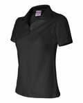 Bayside BA1050 Junior's 6.2 oz., 100% Cotton V-Neck Polo Side Thumbnail
