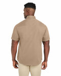 harriton m585 men's advantage il short-sleeve work shirt Back Thumbnail