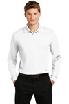 sport-tek st657 long sleeve micropique sport-wick ® polo Front Thumbnail