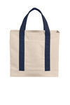Port Authority BG429 Cotton Canvas Two-Tone Tote Front Thumbnail