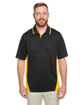Harriton M386 Men's Flash Snag Protection Plus IL Colorblock Polo Front Thumbnail