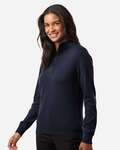 Devon & Jones DG446W Women's New Classic Quarter-Zip Sweater Side Thumbnail
