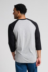 jerzees j560r unisex premium blend combed ring spun 3/4-sleeve raglan Back Thumbnail