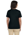 LAT L-3587 Ladies V Neck Premium Jrsy Tee Back Thumbnail