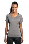 Sport-Tek LST361 Ladies Heather Colorblock Contender ™ V-Neck Tee Front Thumbnail