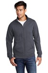 port & company pc78fz core fleece cadet full-zip sweatshirt Front Thumbnail