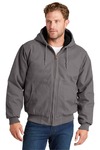 CornerStone CSJ41 Washed Duck Cloth Insulated Hooded Work Jacket Front Thumbnail