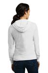 District DT2100 Women's Fitted Jersey Full-Zip Hoodie Back Thumbnail