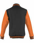 Just Hoods By AWDis JHA043 Men's 80/20 Heavyweight Letterman Jacket Back Thumbnail